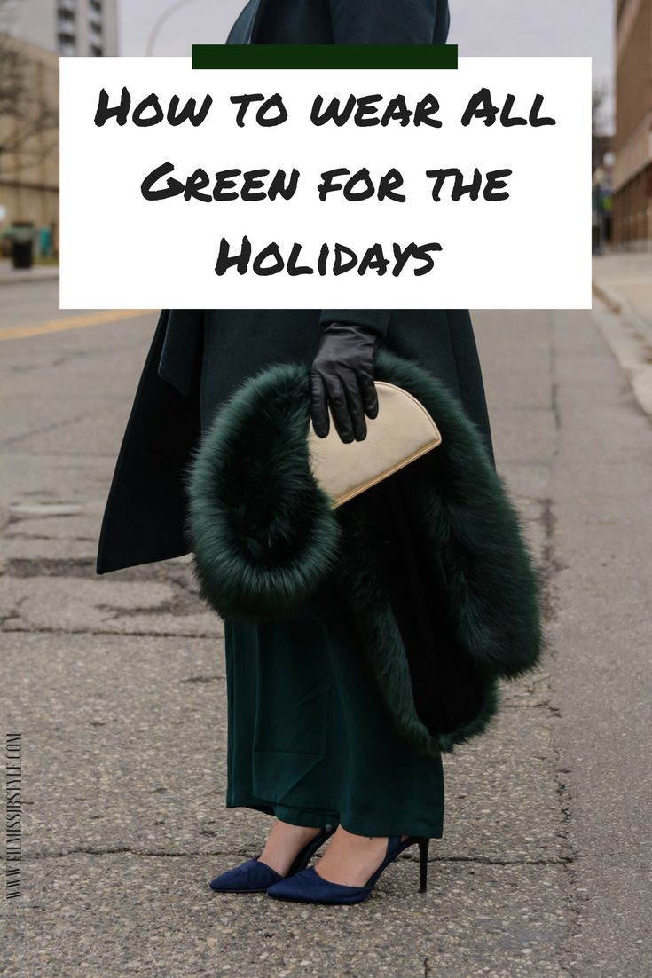 Chic All Green Holiday Outfit Idea to Stand Out this Season