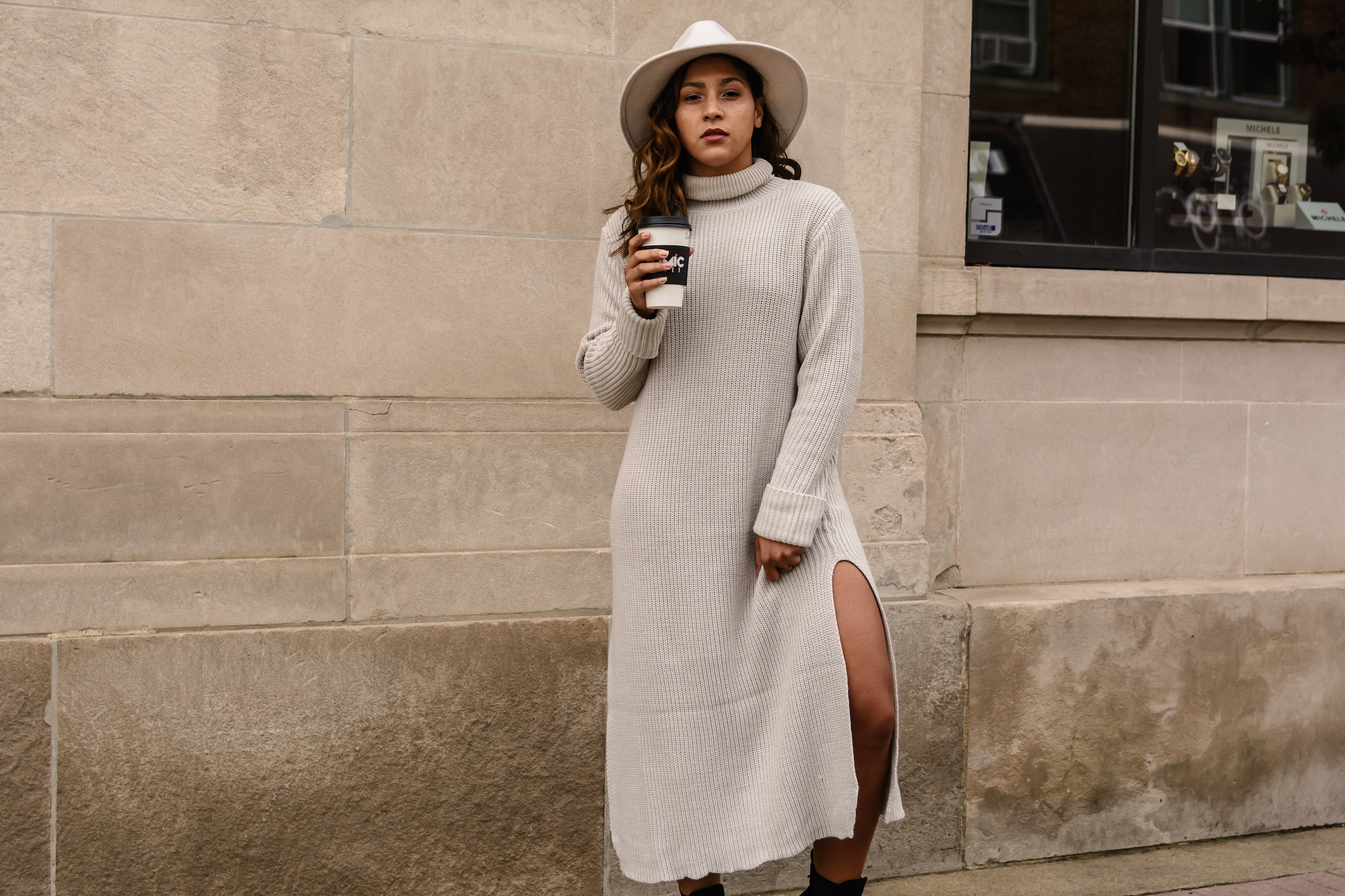 The Perfect Cozy Sweater Dress that Won't Make You Look Like a Potato Sack